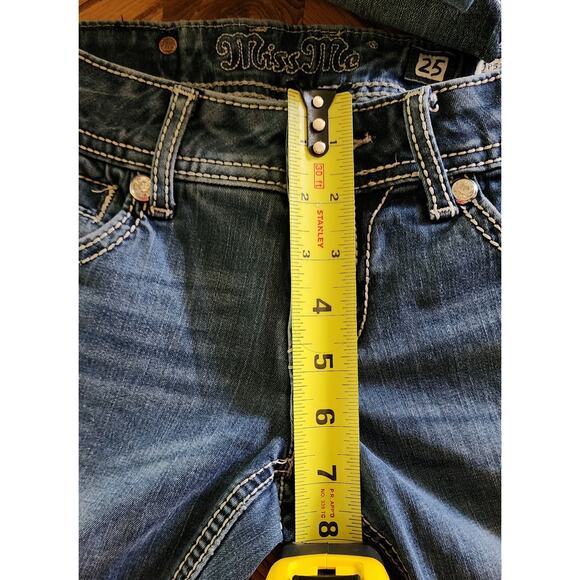 Miss Me Women JP5109G rhinestone studs embroidered distressed Jeggins size 25 EU - Picture 11 of 12